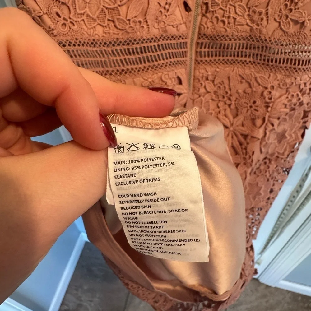 NWT Bardot Lace Mini Dress in Mauve